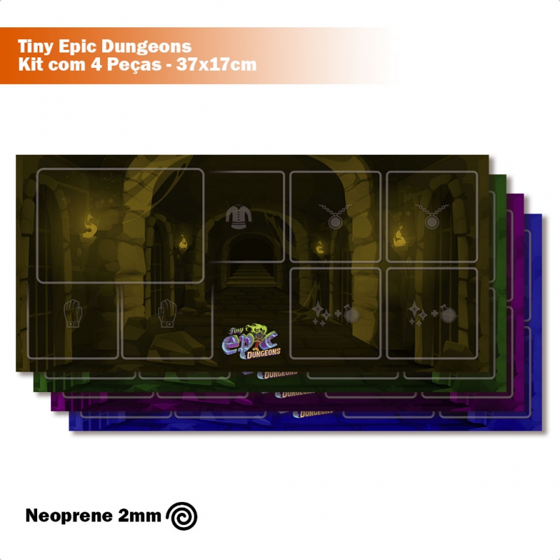 4 Playmats Jogador Para Tiny Epic Dungeons