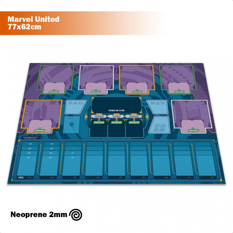 Playmat Retangular Para Marvel United
