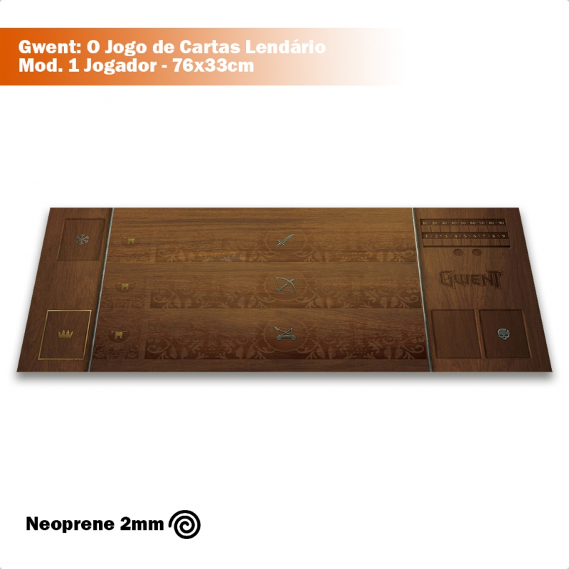 Playmat 1 Jogador Para Gwent: O Jogo de Cartas Lendário
