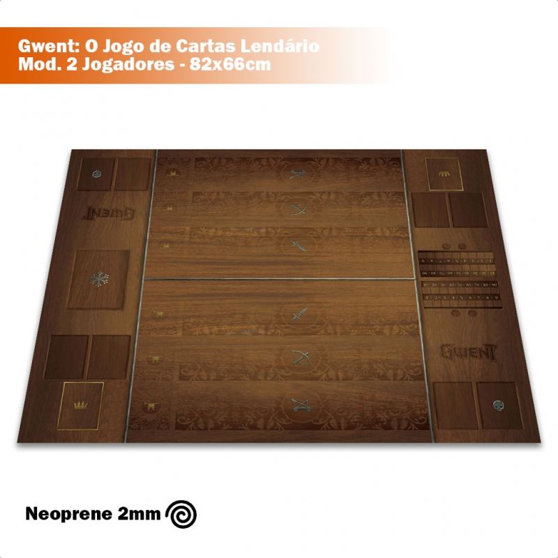Playmat 2 Jogadores Para Gwent: O Jogo de Cartas Lendário