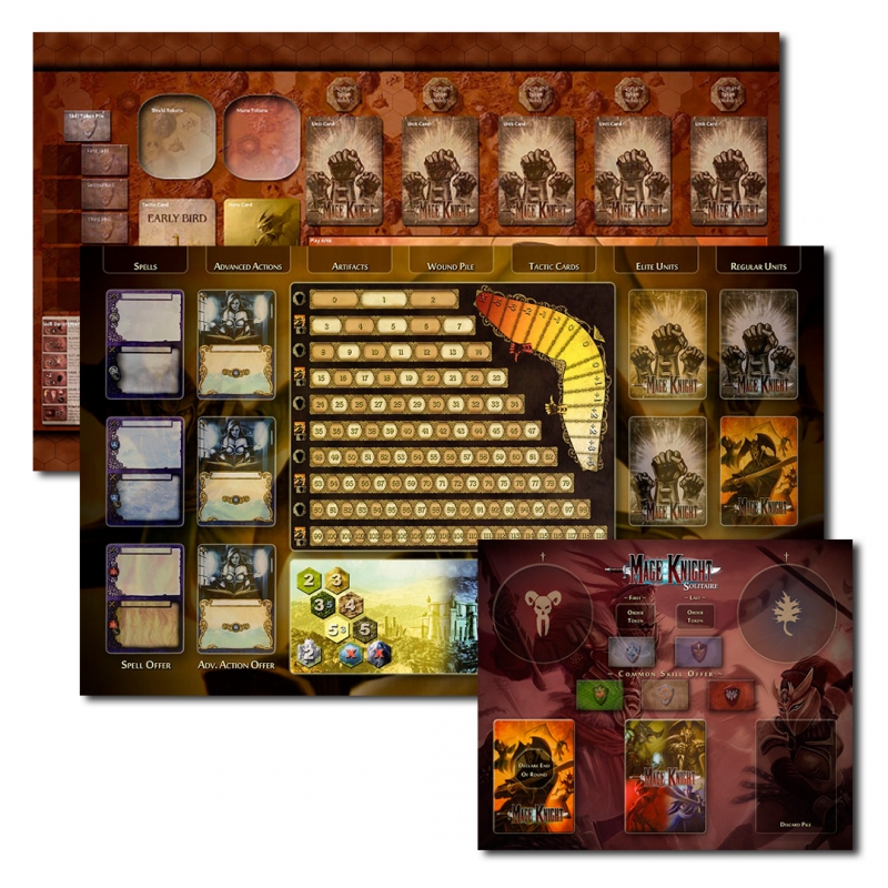 3 Playmats Para Mage Knight Board Game